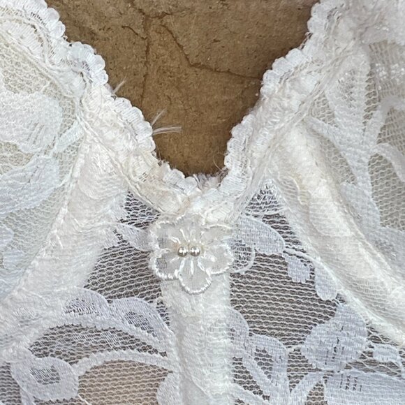 VTG Frederick's of Hollywood White Lace Strapless Corset Bra 34C #114K - Picture 7 of 13